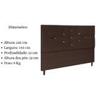 Cabeceira Estofada Cama Casal 140 Cm Virgínia Suede Marrom