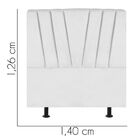 Cabeceira Estofada Cama Casal 140cm Bélgica A01 Suede Branco