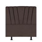 Cabeceira Estofada Cama Casal 140cm Bélgica A01 Suede Marrom