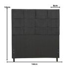 Cabeceira Estofada Cama Casal 144 Cm Style Suede Preto - Jbe