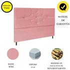 Cabeceira Estofada Cama Casal Box 140 Cm Virgínia Suede Rosa