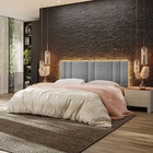 Cabeceira Estofada Cama Casal King Size Led Splend 200 Cm Lin