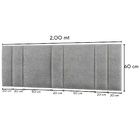 Cabeceira Estofada Cama Casal King Size Led Star 200 Cm Linho