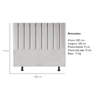 Cabeceira Estofada Cama Casal Queen Size160 Cm Mavie Linho Ci