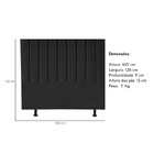 Cabeceira Estofada Cama Casal Queen Size160 Cm Mavie Linho Pr