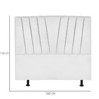 Cabeceira Estofada Cama Casal Queen Size 160 Cm Louise Suede