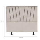 Cabeceira Estofada Cama Casal Queen Size 160 Cm Malu Veludo B