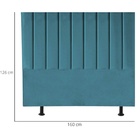 Cabeceira Estofada Cama Casal Queen Size 160 Cm Taís Suede Az