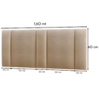 Cabeceira Estofada Cama Casal Queen Size Led Moderna 160 Cm V