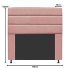 Cabeceira Estofada Cama King 195 Cm Argentina A01 Suede Rosê