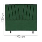 Cabeceira Estofada Cama King 195 Cm Bélgica A01 Suede Verde