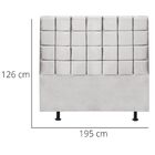 Cabeceira Estofada Cama King 195 Cm Clara Suede Cinza Claro