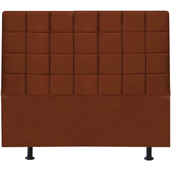Cabeceira Estofada Cama King 195 Cm Clara Veludo Terra Cota