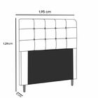 Cabeceira Estofada Cama King 195 Cm Cristal Suede Suede Marrom