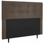 Cabeceira Estofada Cama King 195 Cm Cristal Suede Suede Marrom