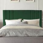 Cabeceira Estofada Cama King 195 Cm Grécia A01 Suede Verde