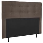 Cabeceira Estofada Cama King 195 Cm Helena Suede Marrom