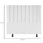 Cabeceira Estofada Cama King 195 Cm Lídia Corino E Frame Bran