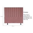 Cabeceira Estofada Cama King 195 Cm Lívia Veludo E Frame Rosé