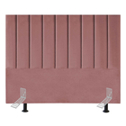 Cabeceira Estofada Cama King 195 Cm Lívia Veludo E Frame Rosé
