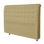 Cabeceira Estofada Cama King 195cm Tânia A01 Suede Capuccino