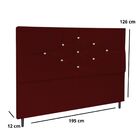 Cabeceira Estofada Cama King 195cm Virgínia Suede Marsala