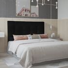 Cabeceira Estofada Cama Queen 160 Cm Londres Corino Preto