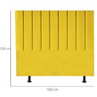 Cabeceira Estofada Cama Queen 160 Cm Luísa Suede E Frame Amar