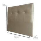 Cabeceira Estofada Cama Queen 160 Cm Nina Suede Bege Escuro
