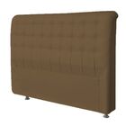 Cabeceira Estofada Cama Queen 160 Cm Tânia A01 Suede Marrom