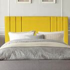 Cabeceira Estofada Cama Queen 160cm Grécia A01 Suede Amarelo