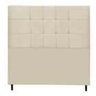 Cabeceira Estofada Cama Queen 164 Cm Barcelona Suede Bege