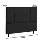 Cabeceira Estofada Cama Queen 164 Cm Paris Suede Preto - Jbe