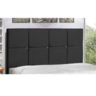 Cabeceira Estofada Cama Queen 164 Cm Paris Suede Preto - Jbe