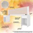 Cabeceira Estofada Cama Queen Diamond C/led Bco/bouclé Off Wh