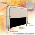 Cabeceira Estofada Cama Queen Lille Com Led Bouclé Off White