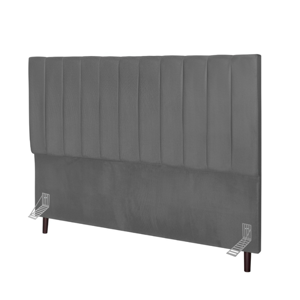 Cabeceira Estofada Cama Solteiro 100 Cm Lívia Linho E Frame C