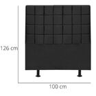 Cabeceira Estofada Cama Solteiro 100 Cm Mariana Corino Preto