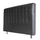 Cabeceira Estofada Cama Solteiro 90 Cm Alice Corino Preto
