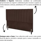 Cabeceira Estofada Cama Solteiro 90 Cm Chiara Suede Marrom