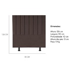 Cabeceira Estofada Cama Solteiro 90 Cm Eloá Linho E Frame Mar