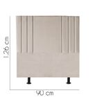 Cabeceira Estofada Cama Solteiro 90 Cm Grécia A01 Suede Bege