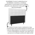 Cabeceira Estofada Cama Solteiro 90 Cm Helena Corino Branco