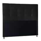 Cabeceira Estofada Cama Solteiro 90 Cm Londres Suede Preto