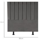 Cabeceira Estofada Cama Solteiro 90 Cm Luna Suede E Frame Cin