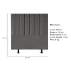 Cabeceira Estofada Cama Solteiro 90 Cm Sara Linho E Frame Cin