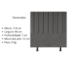 Cabeceira Estofada Cama Solteiro 90 Cm Sophia Carla Suede Cin