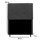 Cabeceira Estofada Cama Solteiro 90 Cm Valentina Suede Cinza