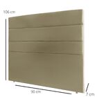 Cabeceira Estofada Cama Solteiro 90cm Bela Suede Bege Escuro