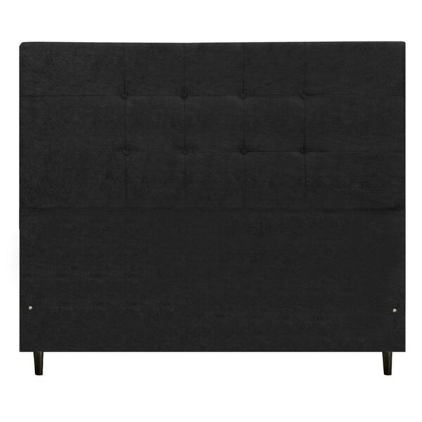 Cabeceira Estofada Cama Solteiro 94 Cm Barcelona Suede Preto